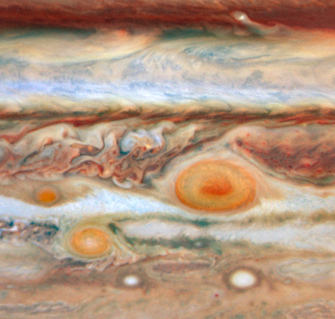 Red Spots on Jupiter