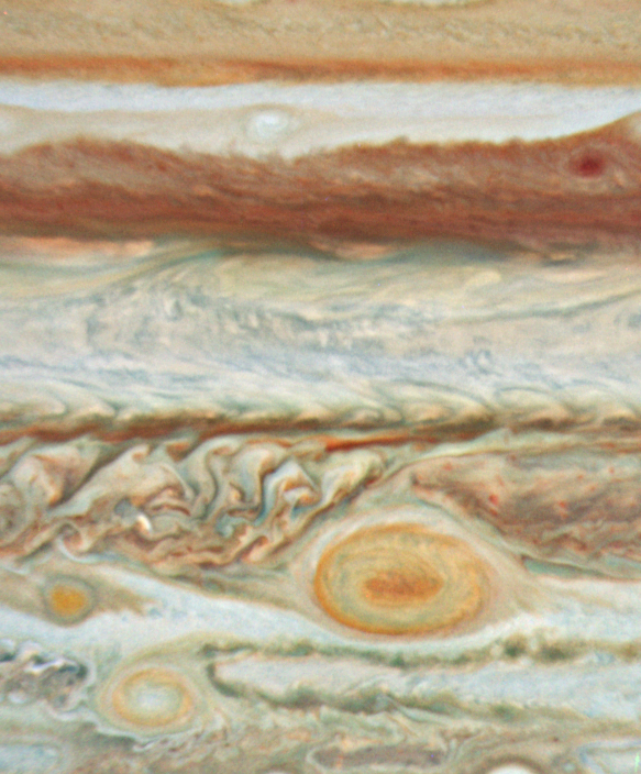 Red Spots on Jupiter