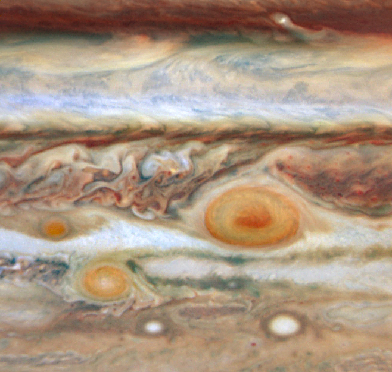 Red Spots on Jupiter
